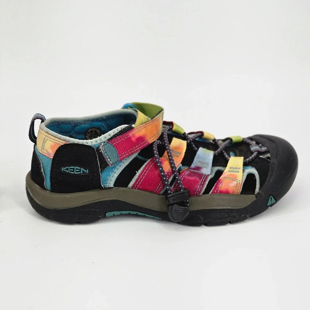 KEEN Newport H2 Tie Dye Rainbow Gorpcore Hiking Sandals Size Youth 3 EU 35 GUC